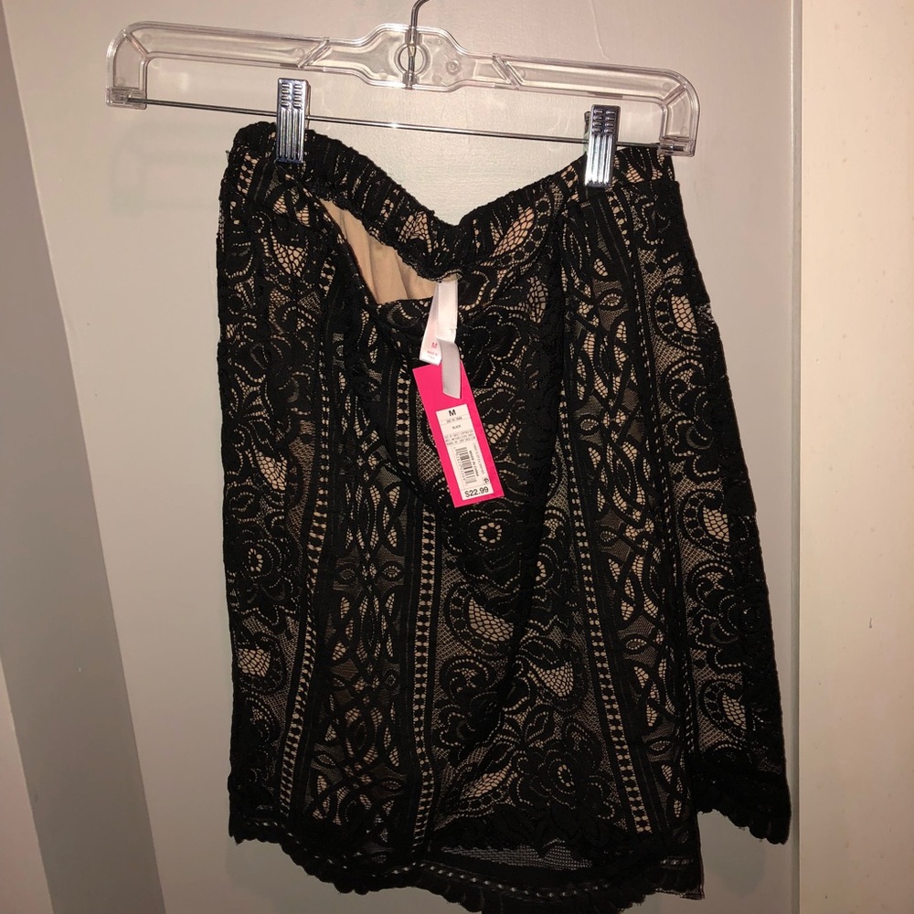 Black lace skirt